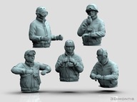 Żywica figurki rosyjskich czołgistów WWII 1/16