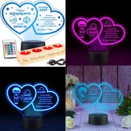 PREZENT STATUETKA LED Z GRAWEREM LASEROWYM DLA BABCI I DZIADKA