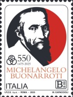 Włochy 2025 Znaczek 4758 ** Michał Anioł sztuka malarstwo rzeźba