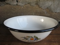 Ozdobna Stara Emaliowana Miseczka _STARA EMALIA PRL