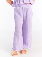 Szerokie spodnie strukturalne DZWONY LEGGINSY Z SZEROKĄ NOGAWKĄ 98 3 LATA