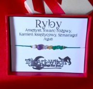 Zodiakalna bransoletka z kamieniami szlachetnymi - ryby