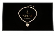 Naszyjnik z pereł z sercem choker elegancki prezent dla kobiety