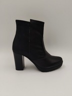 Eleganckie czarne botki jesień/zima skóra Rokbut R. 36