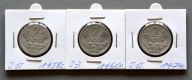 PRL 2 ZŁOTE 1958, 1960, 1974 W HOLDERACH ZESTAW 3 SZT.