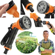 PISTOLET ZRASZACZ OGRODOWY NA WĄŻ DO KWIATÓW TRAWNIKA 8 FUNKCJI MGIEŁKI