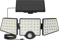 Lepro Lampa Solarna 3 Głowice 72 LED 1200lm Czujnik IP65