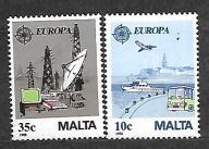 MALTA - transport i komunikacja - Europa 1988 ** Mi 794-5 (1844)