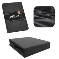 PRZEŚCIERADŁO BAWEŁNIANE Z GUMKĄ 160x200 cm JERSEY KOLOR CIEMNOSZARE