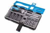 LASER Tools Wkrętak z grzechotką + zestaw bitów i nasadek 33 el. w ETUI