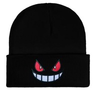 Czapka Beanie Gengar Pokemon Ciepła Jesienna Zimowa Czarna
