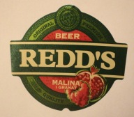 ETYKIETA - REDD'S BEER - ORIGINAL PREMIUM - MALINA I GRANAT