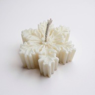 Dekoracyjna świeca sojowa Płatek śniegu , handmade, eco