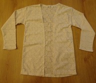 Sweterek dziewczęcy, kardigan H&M 9-10 lat, rozmiar 134/140