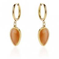 Kolczyki ze stali szlachetnej pozłacanej zapięcie