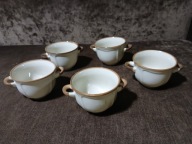 PRUSZKÓW BULIONÓWKI MISECZKI Z USZAMI PORCELIT VINTAGE 70 PRL 5 sztuk