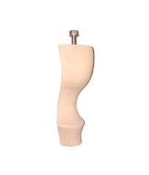 15 CM NOGA NÓŻKA NOGI MEBLOWA DREWNIANA BUK LUDWIK WYS 15 CM + ŚRUBA