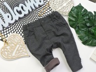 Mamas & Papas - szare ocieplane chino , krata r 68