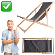 LEŻAK OGRODOWY PLAŻOWY DREWNIANY SKŁADANY NA BALKON + WYBÓR KOLORU | WOODOK