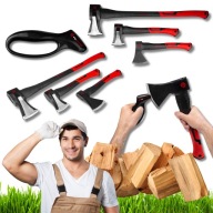 SIEKIERA ROZŁUPUJĄCA DO ŁUPANIA DREWNA FIBERGLASS ZESTAW 3 SZT. + OSTRZAŁKA