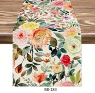 Bieżnik 183x33cm KWIATY AKWARELOWE WIOSNA LATO B8-183