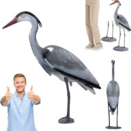 CZAPLA OGRODOWA PTAK FIGURKA DUŻA OZDOBNA DEKORACYJNA DO OGRODU