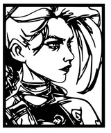 Jinx - League of Legends Dekoracja Arcane Ścienna Panel Wall Art