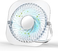 Mały Wiatrak Biurkowy Lekki Składany Cichy Osobisty Wiatrak USB Biały