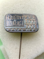 Stara Odznaka Emalia - ZASŁUŻONY DZIAŁACZ - TMMT KATOWICE