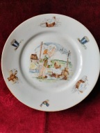 Koenigszelt Jaworzyna Śl. talerzyk dziecko Scena rodzajowa 1930-1940