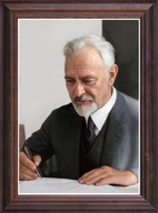 Obraz Stefan Jan Popławski portret w drewnianej ramie ze szkłem