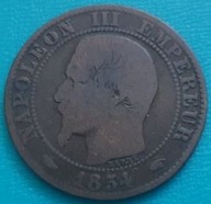 *FRANCJA [1480] *5 CENTIMES 1854 A NAPOLEON III