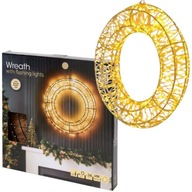 Dekoracja Świąteczna Wianek LED 36cm USB Ciepły Dynamiczne Światła