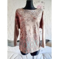 BLUZKA BOHO ALA NIETOPERZ PRZEDŁUŻANA ORNAMENT kwiatowa wzory kwiatowe