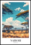 A2 PLAKAT MIASTO NAIROBI KENIA KENYA AFRYKA