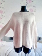 SWETER DZIANINA ECRU CIEPŁY WEŁNY WEŁNIANY ZIMA miły wygodny ciepły