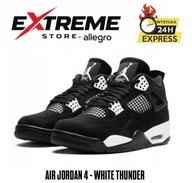 Buty Air Jordan 4 Retro - White Thunder Black- 42 US8.5 26.5cm (FQ8138-001)