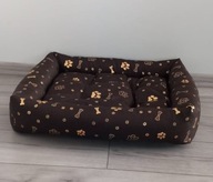 Legowisko małe 55x45 cm brązowe w łapki
