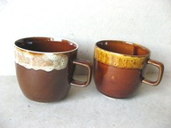 Ceramika MIROSTOWICE Dwa Duże KUBKI do HERBATY dla PARY w/g SADULSKI