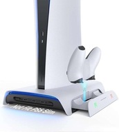 Podstawka chłodząca do konoli PS5 RGB ze stacją szybkiego ładowania padów