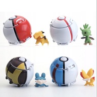 AUTOMATYCZNY SKŁADANY POKEBALL NIEBIESKI POKEMON + FIGURKA