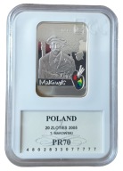 20 ZŁ 2005 TADEUSZ MAKOWSKI SREBRO PROOF KLIPA GCN PR70