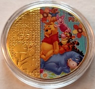 KUBUŚ PUCHATEK I PRZYJACIELE - piękny, kolorowy numizmat , 40mm, zobacz !!!