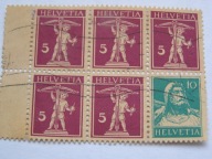 Szwajcaria - Tell - obiegowe - strona zeszycika - Mi. H-Blatt - 27 kasowana