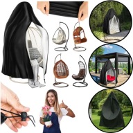 POKROWIEC NA FOTEL WISZĄCY KOKON OGRODOWY WODOODPORNY 190x115cm OSŁONA UV