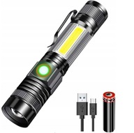 LATARKA RehKittz S2600 ŁADOWANA 18650 2500mAh 2X LED ZOOM COB MAGNES UCHWYT