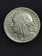 5 złotych "głowa kobiety", super stan 1934 mały nakład (161)