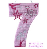 Piniata numer 7 (dowolny nr) Spersonalizowana. Konfetti gratis.