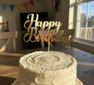 TOPPER NA TORT HAPPY BIRTHDAY DEKORACJA
