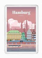 HAMBURG NIEMCY magnes pamiątkowy na lodówkę akrylowy